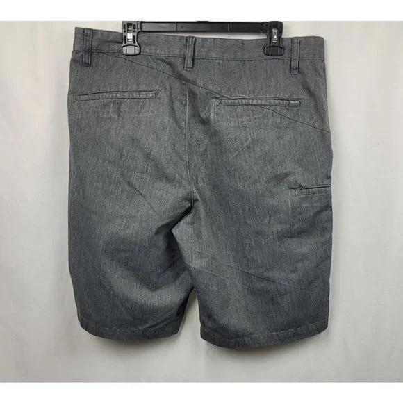 Volcom Mens Frickin Chino Shorts Gray Relaxed Fit Slit Pockets Size 36 - Picture 3 of 8